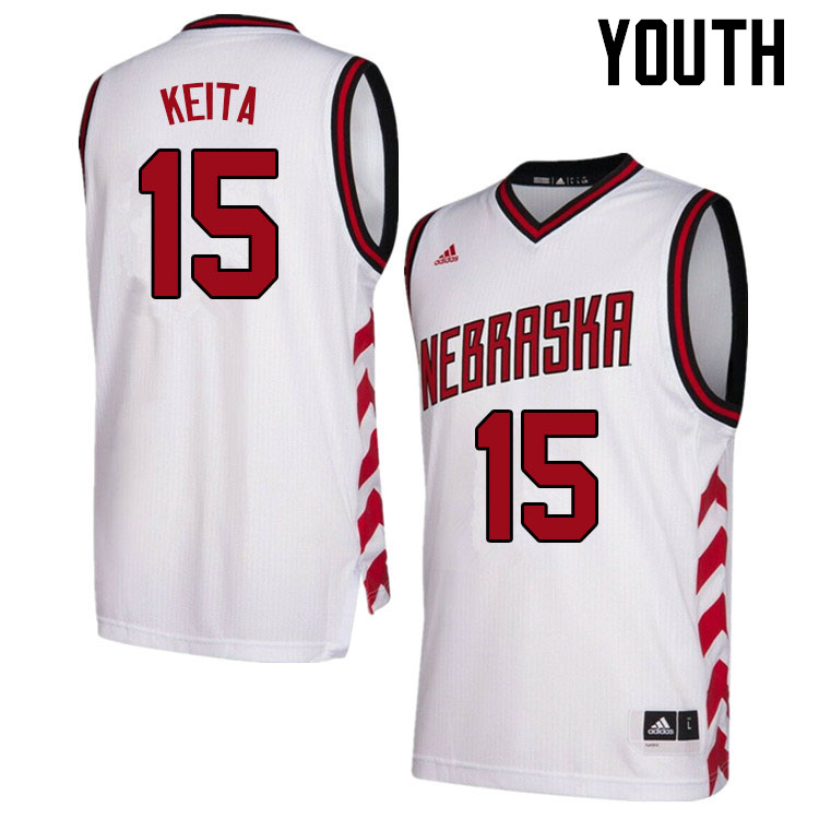Youth #15 Blaise Keita Nebraska Cornhuskers College Basketball Jerseys Sale-Hardwood - Click Image to Close